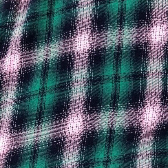 BP Green  and pink plaid button down flannel shirt - Picture 7 of 13